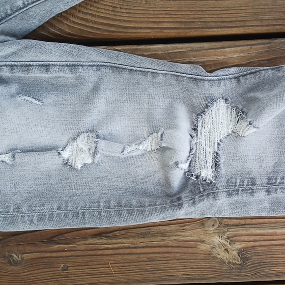 American Eagle women's gray distressed jeans size 30 x 32 - Picture 9 of 13